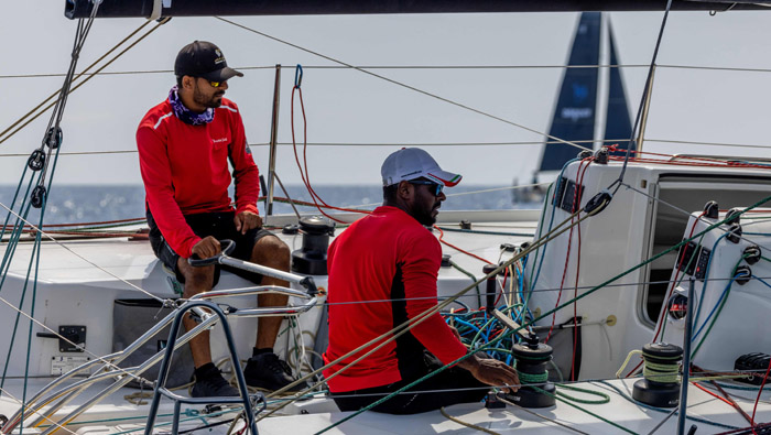 Oman Sail's elite team overcomes weather and technical issues to make progress