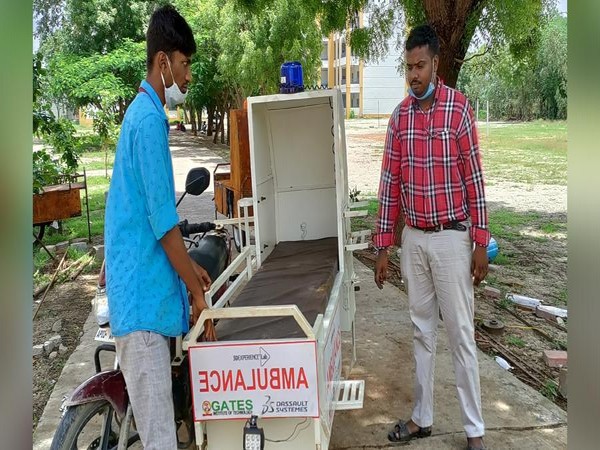 Aiming to help patients, engineering students develop cheap two-wheeler ambulances