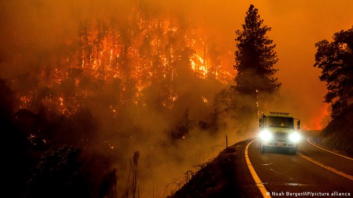 California sees largest fire of year, thousands forced to leave