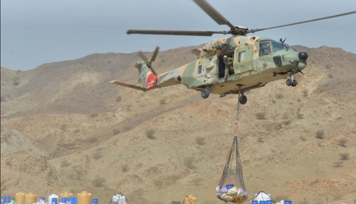 Royal Air Force of Oman delivers consumables to remote area in Muscat
