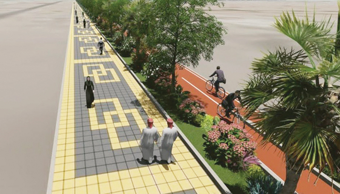 Al Nahdha walkway in Al-Amerat to promote public health