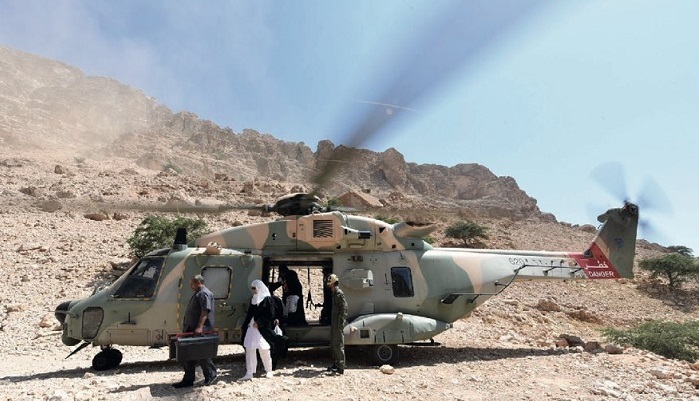 Royal Air Force of Oman transfers medical staff in Oman