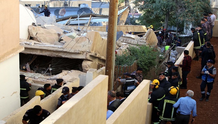 14 killed in Jordan building collapse