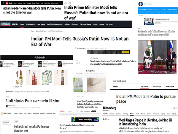 Indian PM Modi advising Putin of 'today's era is not of war' grabs headlines across leading international media organisations