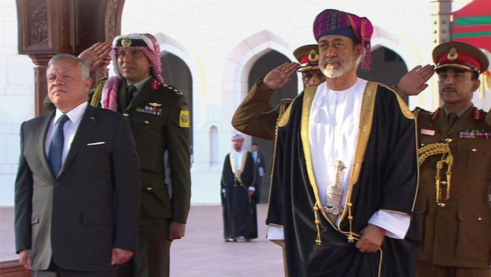 King of Jordan arrives in Oman