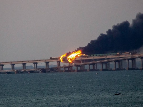 Key bridge connecting Crimea to Russia hit by huge explosion