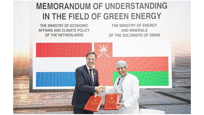Oman, the Netherlands ink green energy pact