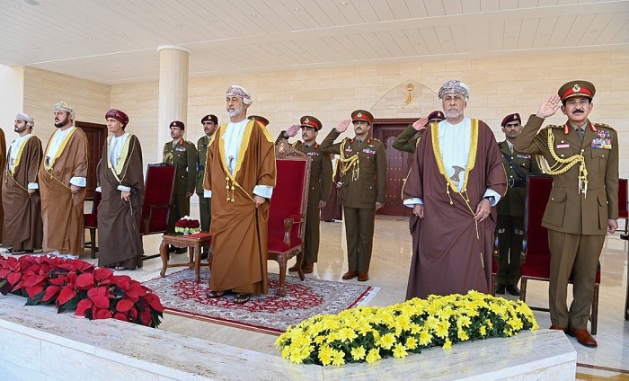 His Majesty presides over a military parade in Dhofar on the occasion of the 52nd National Day