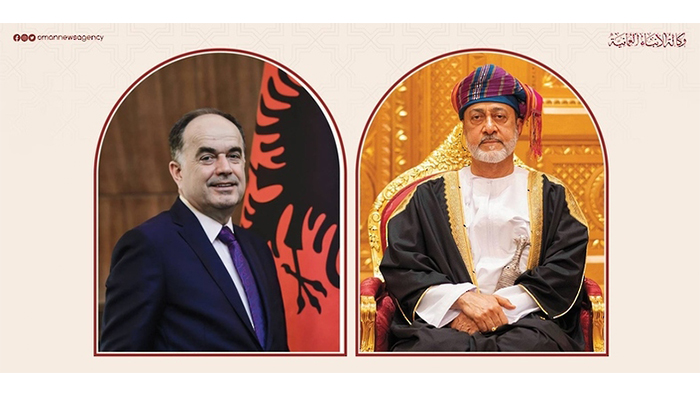 His Majesty greets President of Albania