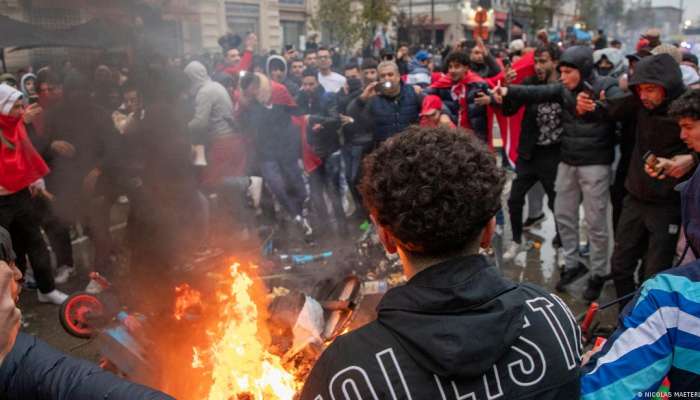 World Cup: Violence in Brussels after Morocco beat Belgium