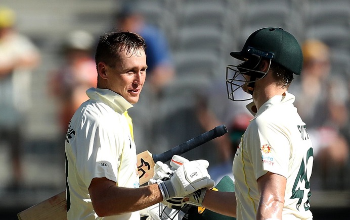 Labuschagne, Smith, Khawaja shine to power hosts to 293/2 at the end of Day 1