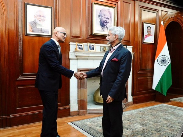 India's Jaishankar meets Microsoft CEO Satya Nadella in New Delhi