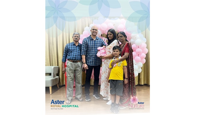 Aster Royal Hospital, Ghubra, Muscat welcomes the birth of first baby