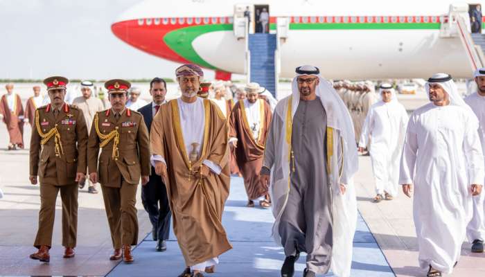 HM the Sultan arrives in Abu Dhabi