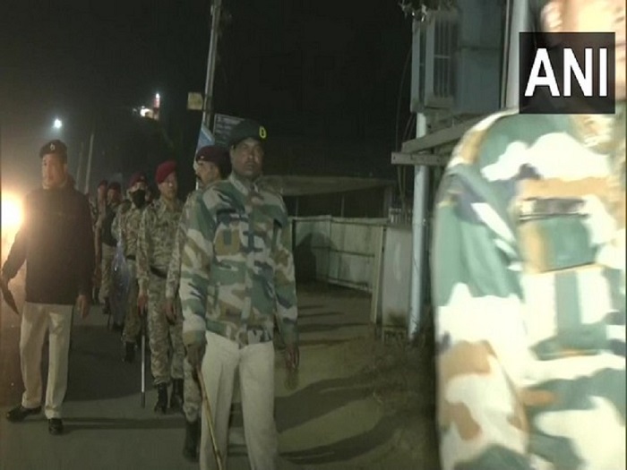 Ahead of assembly elections, Police, CAPF conduct flag march in north east Indian state