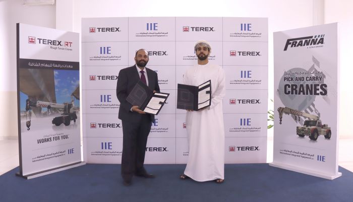 الشركة العالمية للمعدات المتكاملة تعلن عن شراكة حصرية لتوزيع طرازات رافعات تيريكس وفرانا في سلطنة عمان
