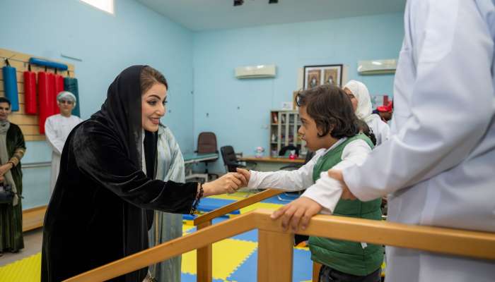 Honourable Lady visits Al Wafa Center for Rehabilitation of Disabled Children in Sohar