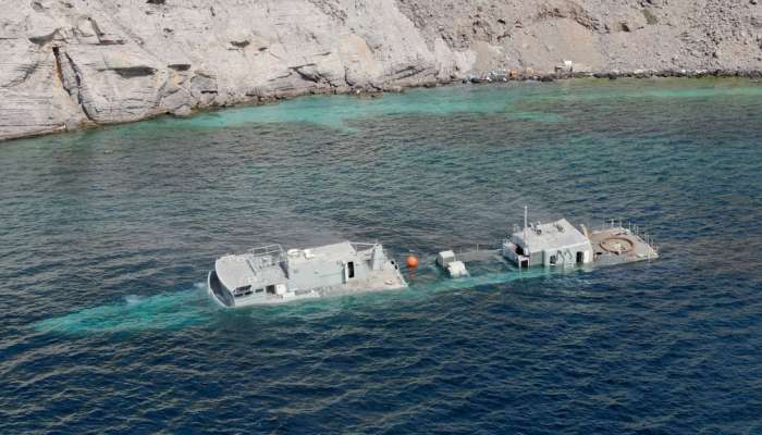 Royal Navy of Oman carries out sinking exercise of old ship