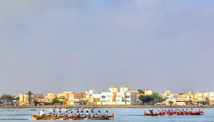 Traditional long boat rowing race organised in Sohar