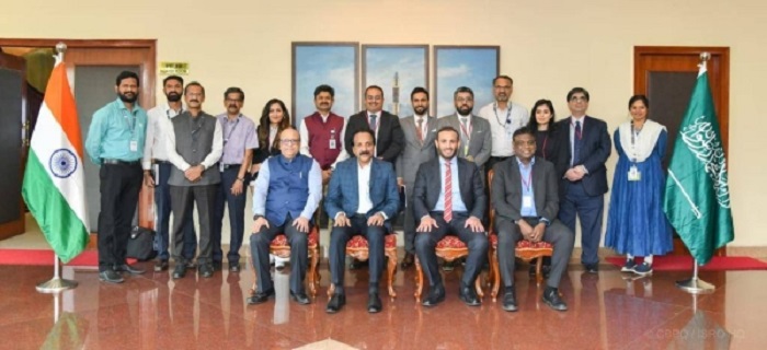 Saudi Space Commission CEO Meets with Indian Space Research Organisation officials