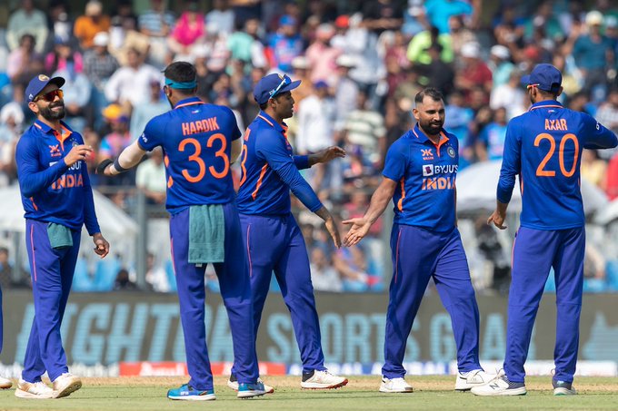 Shami, Siraj's fiery bowling help India bundle out Australia for 188 in 1st ODI