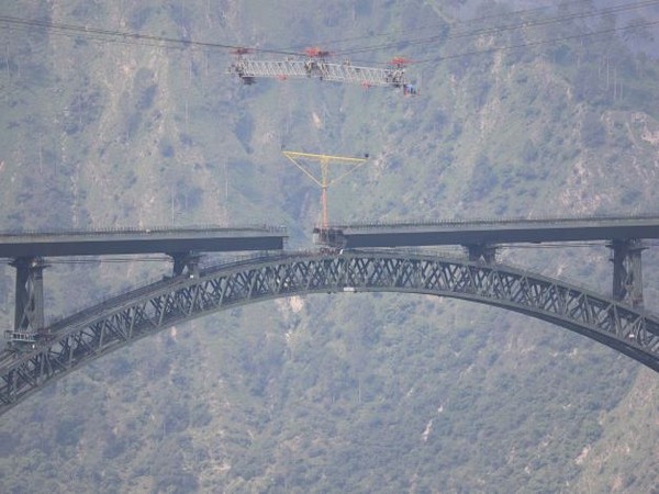Small test train runs on 'world's highest railway bridge track' on Chenab River