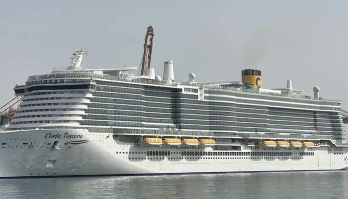 Italian cruise ship docks at Salalah port