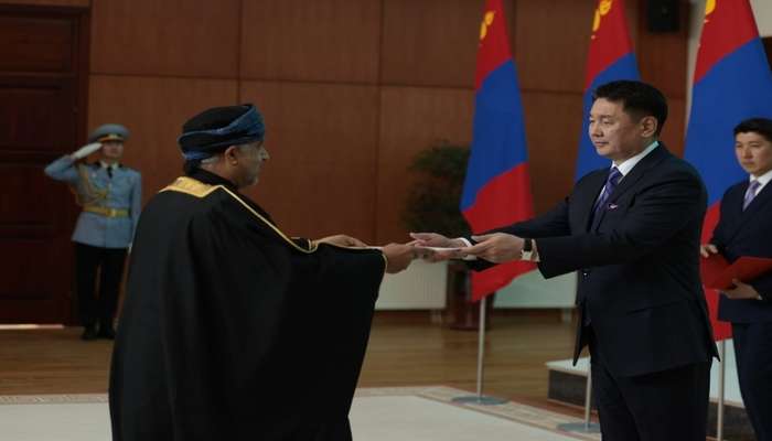 Oman’s Ambassador to China presents credentials as non-resident ambassador to Mongolia