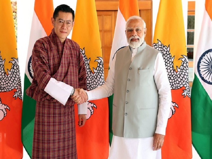Bhutan King Jigme Wangchuk received by Indian PM Modi