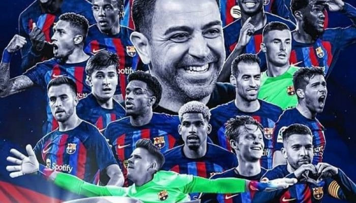 برشلونة يتوّجُ بطلًا للدوري الإسباني لكرة القدم للمرة الـ 27 في تاريخه