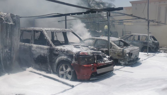 Fire in vehicles doused in North Al Batinah