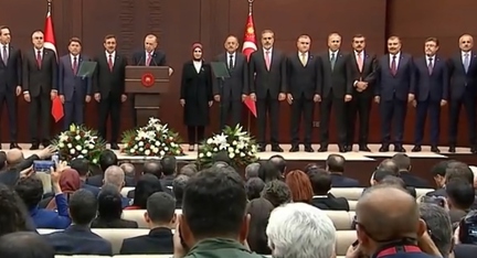 الرئيس التركي يعلن تشكيل الحكومة التركية الجديدة