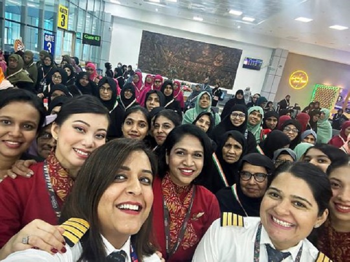 Kerala: The first women-only Hajj flight take off from Karipur