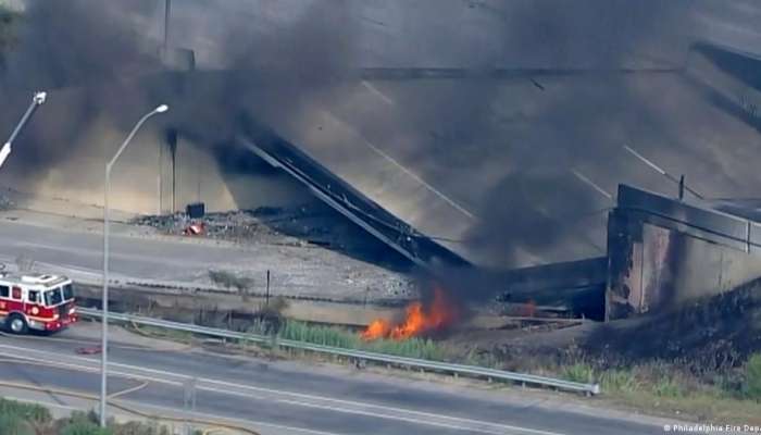 US: Philadelphia bridge collapse closes major interstate