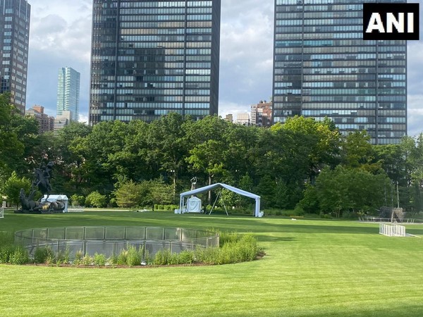 Preparation underway at UN Headquarters ahead of Yoga Day celebrations, led by Indian PM Modi