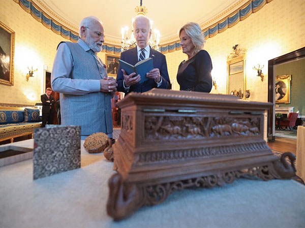 US President Joe Biden and Indian PM exchange gifts