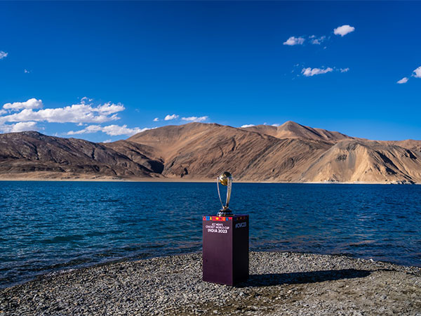 ICC Cricket World Cup trophy reaches Leh as part of its trip across the globe