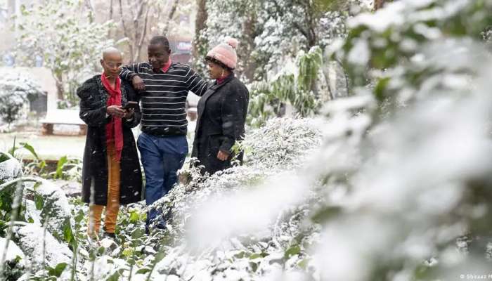 South Africa: Johannesburg revels in snowy surprise