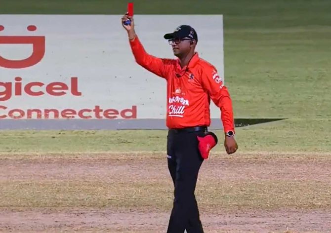 A red card in cricket! Knight Riders’ Narine receives red card in CPL