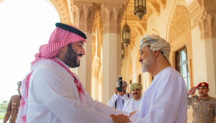 جلالة السلطان المعظم يستقبل بقصر البركة العامر الأمير محمد بن سلمان