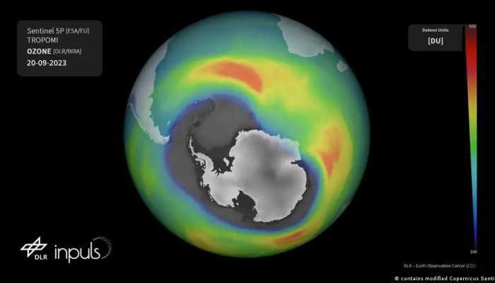 Large ozone hole detected over Antarctica