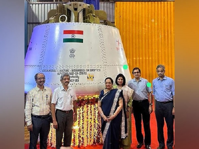 KCP hands over Integrated Air Drop Test - Crew Module Structure to ISRO, meant for Gaganyaan Mission