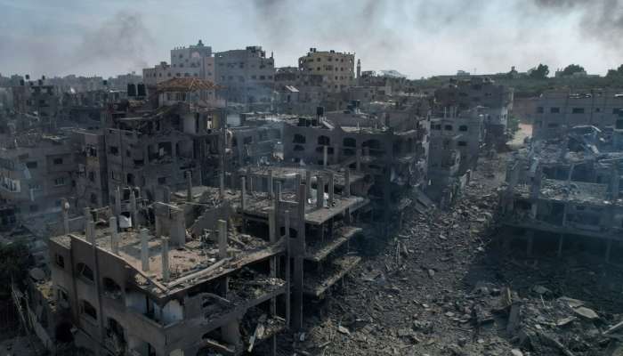 Israel airstrikes demolish entire neighbourhoods as power cut off