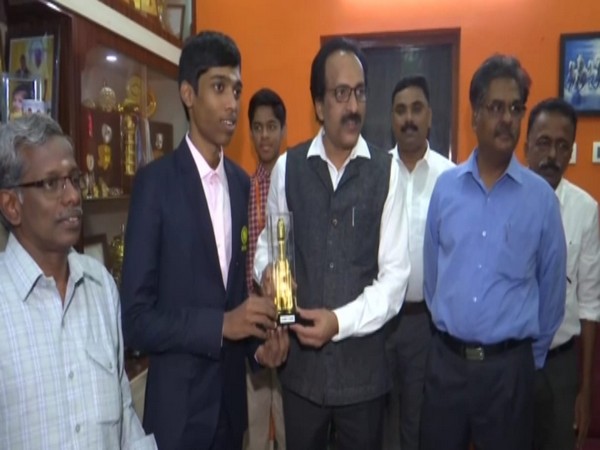 ISRO Chairman Somanath meets Indian Chess player Praggnanandha at his house in Chennai