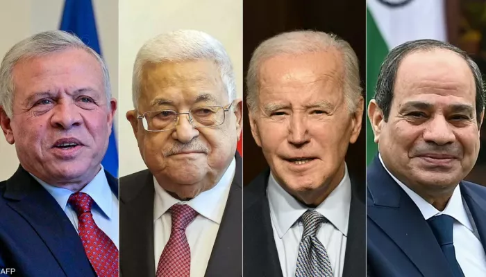 بايدن يلتقي العاهل الأردني والرئيسين المصري والفلسطيني