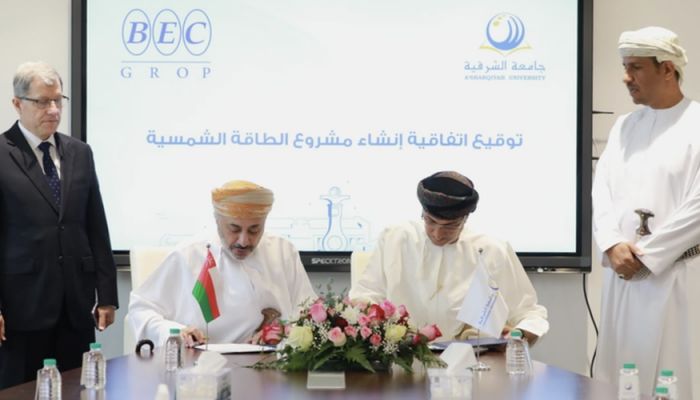 A'Sharqiyah University inks two agreements to provide solar energy and to establish student housing units