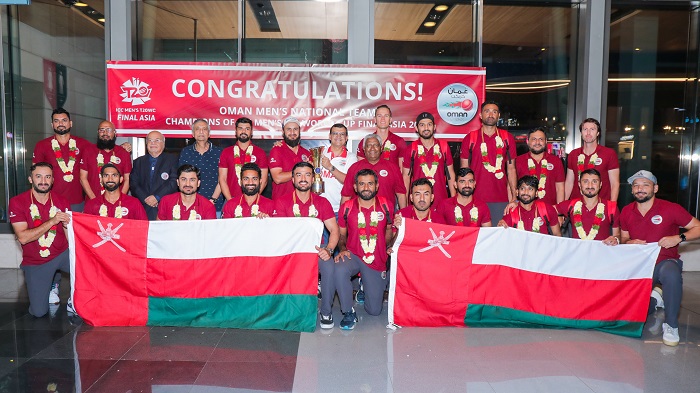 Oman's cricket heroes return  home to a triumphal welcome