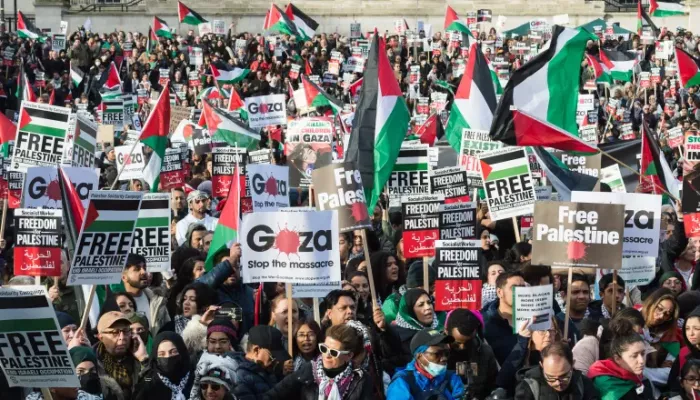 مسيرة حاشدة متوقعة اليوم بلندن من أجل فلسطين والشرطة تتأهب