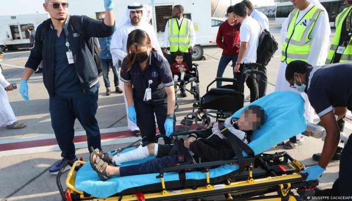 Wounded Palestinian children flown to Abu Dhabi