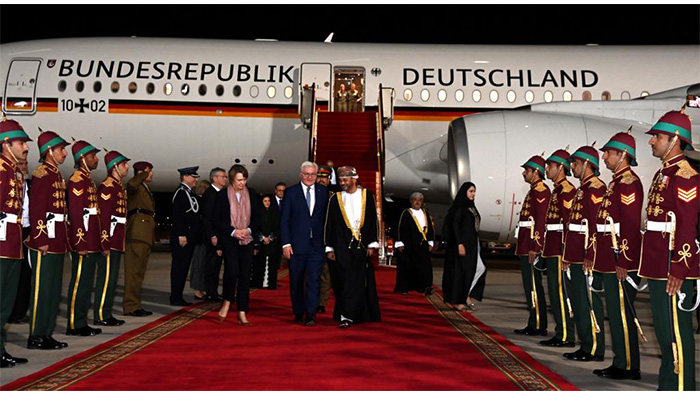 Der deutsche Bundespräsident trifft in Amman ein